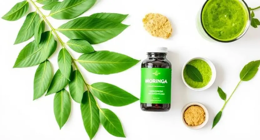 Fresh, vibrant Moringa leaves, the natural source for Moringa Magic Supplements that boost overall health.
