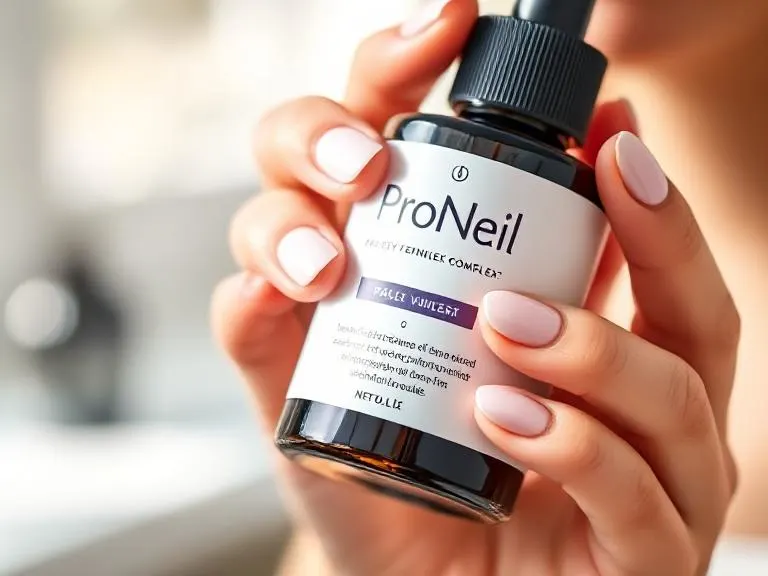 Woman showing strong, healthy nails after using the best nail health supplement ProNail Complex