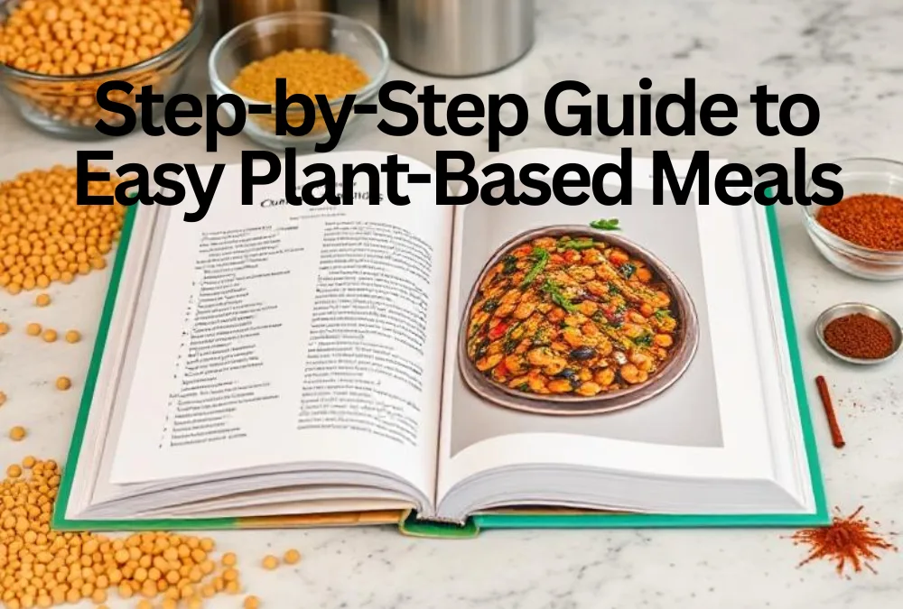 Best Plant-Based Cookbook open to a delicious recipe for chickpea flour omelet with ingredients.
