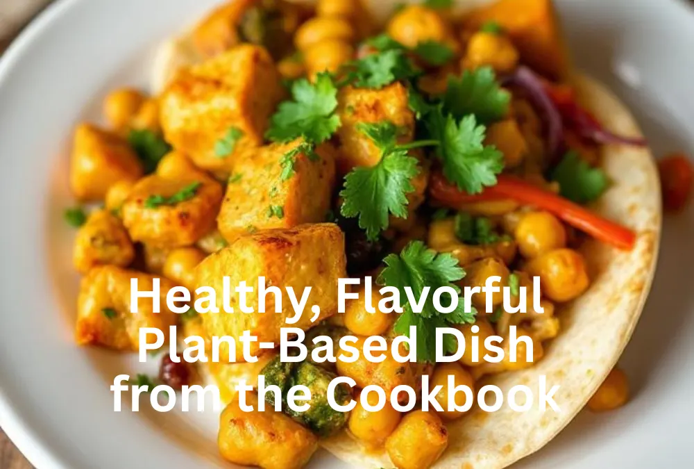 Delicious plant-based meal from Best Plant-Based Cookbook - tofu curry with fresh herbs