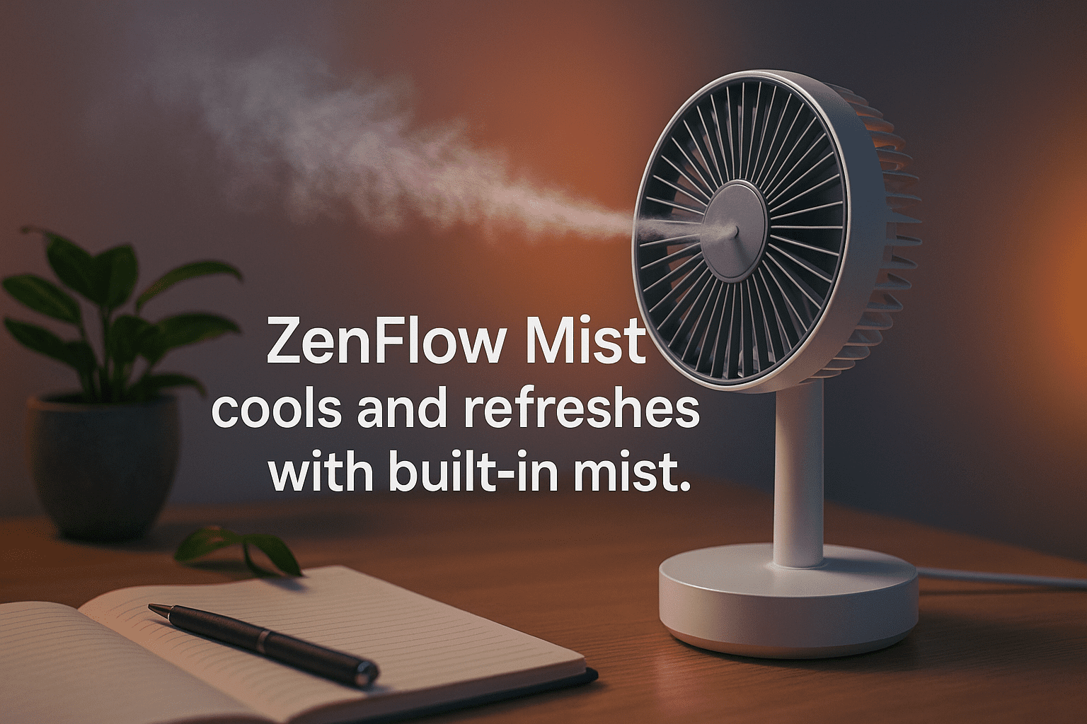 ZenFlow Mist fan with mist feature