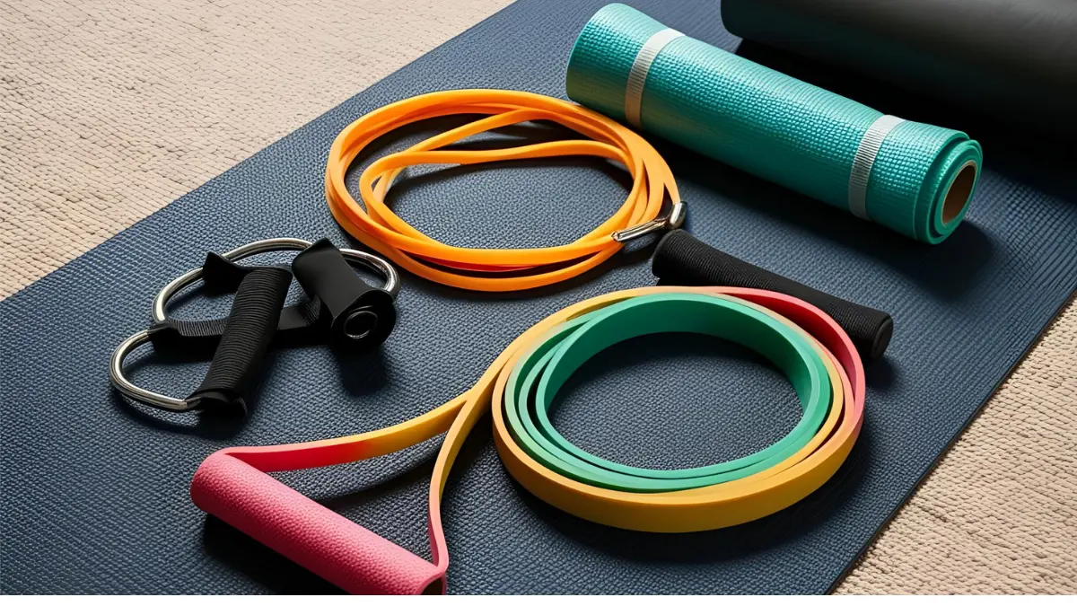 Resistance bands set for home workout