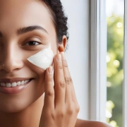 James M applying hydrating serum on face under natural light.