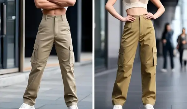 Stylish person wearing cargo pants, a versatile piece in Amazon Trending Fashion 2025.