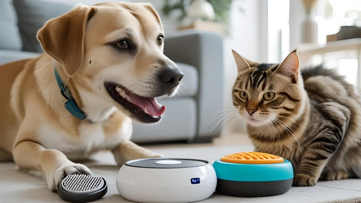 Best Pet Products on Amazon 2025 - Happy dog and cat with modern pet essentials