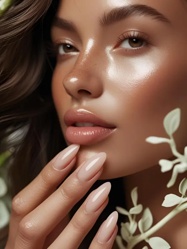 Healthy glowing skin, shiny hair, and strong nails, showcasing beauty benefits enhanced by Advanced Amino Formula.
