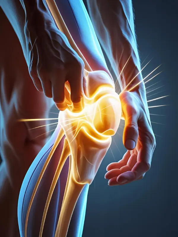 Healthy, flexible joint illustration or a person demonstrating pain-free movement, symbolizing joint support from Advanced Amino Formula.