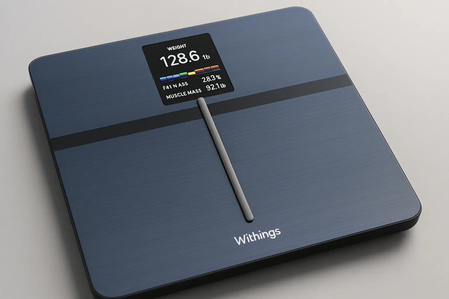 Withings Body Scan smart scale showing body composition analysis